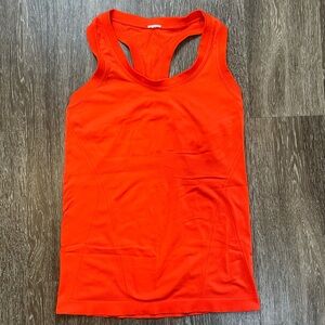 Athleta Momentum Seamless Racerback Tank Top in Orange